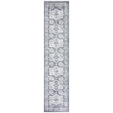 Safavieh 2 x 9 ft. Toscana Runner Power Loomed Rug Grey & Dark Grey TOS660F-29